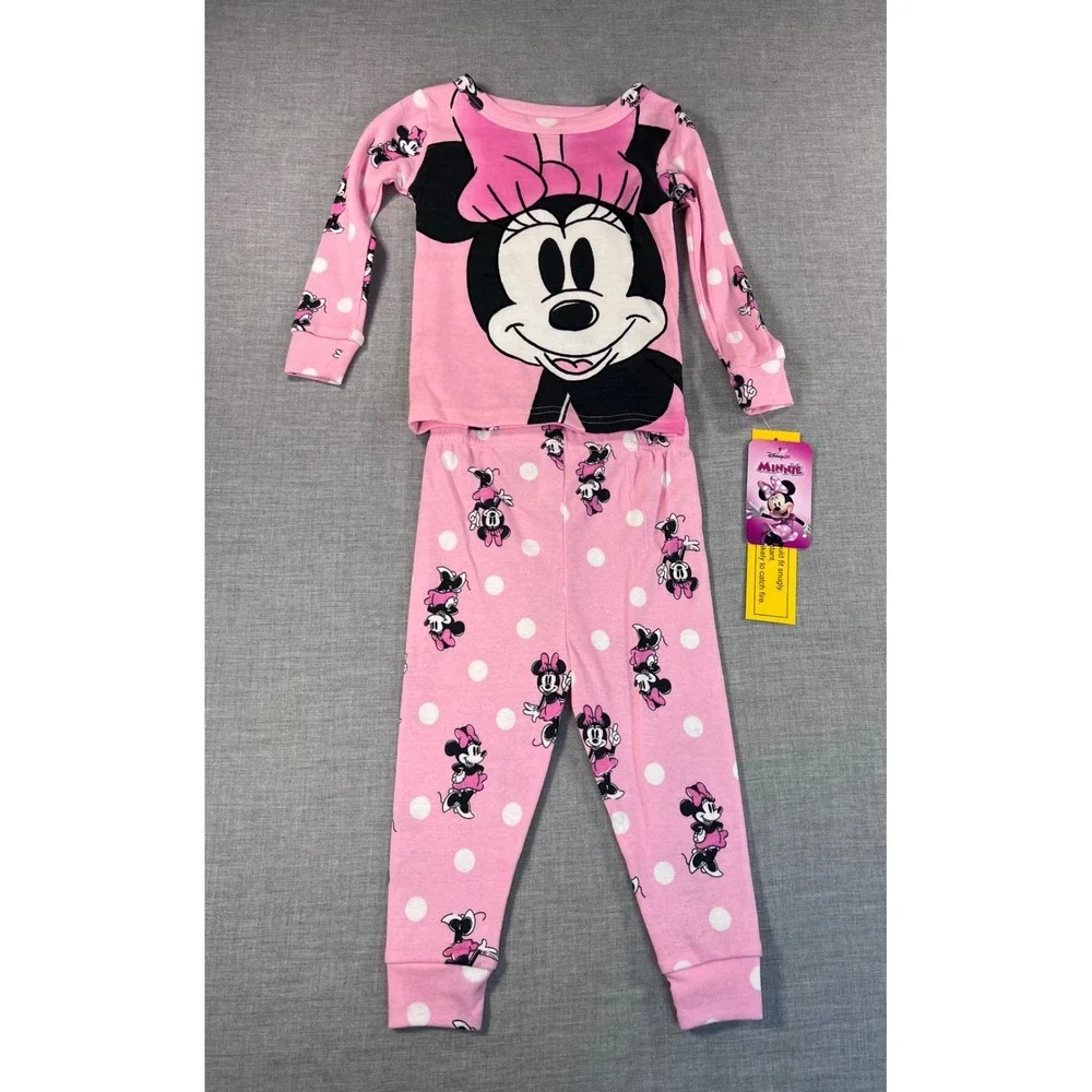 Disney Minnie Mouse Pink Polka Dot 2 Piece Pajama Set Infants 18M MW1491KLLWM